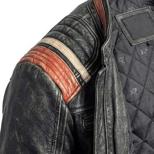 New Arrival Custom made <b>Retro</b> Cafe Racer Vintage <b>Motorcycle</b> Biker Distressed Black Leather <b>Jacket</b> for Mens - Product Image 3