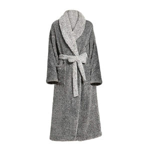 Peignoir long en molleton éponge pour femme, 100 % polyester, longueur genou, confortable et de haute qualité, idéal pour la maison et l'hôtel - Product Image 1