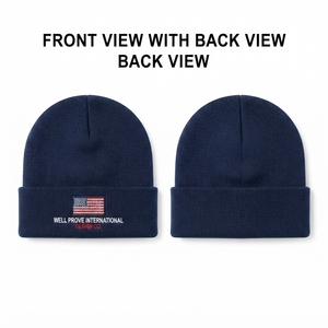 Gorro Unisex Personalizado de 4 Paneles, Tejido Acrílico Premium de 250 g/m², Diseño Gráfico Impreso Digitalmente, Ajustable, Cálido para Invierno - Product Image 4