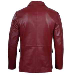 Blazer en cuir pour homme, nouveau style, design tendance, col en V, simple boutonnage, personnalisable, respirant, très vendu, de qualité supérieure - Product Image 2