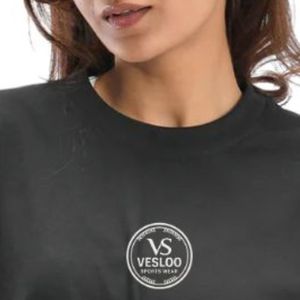 Camiseta Deportiva para Mujer, Color Negro, Transpirable, Ligera, Informal, de Secado Rápido, para Fitness, Entrenamiento, Running y Actividades Deportivas - Product Image 4