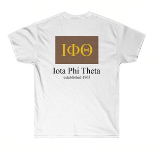 IOTA IPT I-1963 เสื้อยืดสีขาวผู้ชายแขนสั้นคอกลมกรีกเฟรดเดอร์เนตี้ ที บราเธอร์ฮีดด์กราฟิกเสื้อผ้าลำลองสำหรับใส่ในมหาวิทยาลัย T - Product Image 4