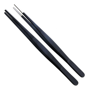 KOUNAIN 20.5cm Professional Culinary Tweezers Stainless Steel <b>Tongs</b> with PTFE Coating and Serrated <b>Tips</b> Utensils for Chefs - Product Image 5