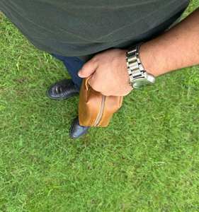 Bolsa de Viaje para Cosméticos de Cuero Genuino para Hombre con Cierre de Cremallera, Duradera y Resistente al Agua - Product Image 4