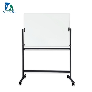 Pizarra Magnética de Vidrio con Doble Superficie de Escritura y Soporte Móvil - Product Image 1