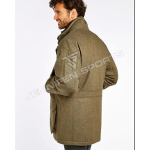 Custom High Quality Breathable <b>Men's</b> Autumn Winter 100% <b>Wool</b> Blend Hunting <b>Long</b> <b>Coat</b> Jacket Custom Brand Logo Printed Design - Product Image 6