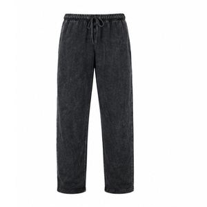 Wholesale Acid Wash Cotton Trousers Custom <b>Vintage</b> Washed <b>Pants</b> Relaxed Fit Casual Streetwear Joggers Apparel Manufacturer - Product Image 6