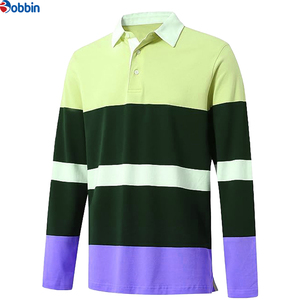 Polo de Manga Larga con Estampado de Rayas de Alta Calidad, Nuevo, con Cuello Tipo Solapa, para Hombre, Informal, Personalizado, Liso, para Parejas - Product Image 2