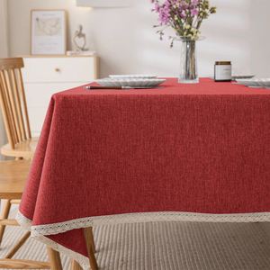 <span class=keywords><strong>Nappe</strong></span> Moderne Tissée en Velours Gris Moyen Bourgogne, Polyester Imperméable, <span class=keywords><strong>Anti</strong></span>-Huile, Antidérapante, Durable, Élégante pour la Cuisine Quotidienne - Product Image 5