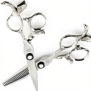 Ensemble de ciseaux de coiffure professionnels en acier inoxydable, kit de ciseaux de précision pour la coupe de cheveux, pour usage en salon. - Product Image 2