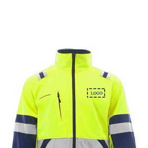 เสื้อกั๊กนิรภัยสะท้อนแสงสีเหลืองกรมท่า สำหรับงานก่อสร้าง - Product Image 4