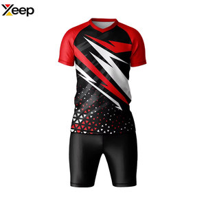 Uniforme de Fútbol de Poliéster Transpirable y Duradero de Alta Calidad, Talla Grande, Ropa de Equipo, Logotipo Personalizado, Impresión por Transferencia de Calor, Servicio OEM - Product Image 1