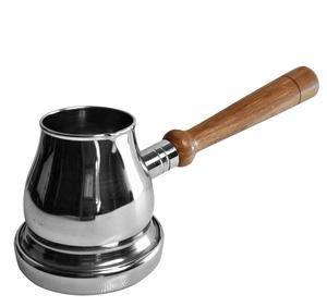 Cafetera Turca/Griega/Árabe de Latón para Estufa, Cezve Ibrik Briki con Mango de Madera - Product Image 2