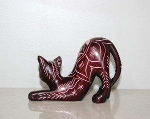 รูปปั้นแมวเรซิ่นทำมือ งานแกะสลักตกแต่งบ้าน ของประดับตกแต่งบ้าน - Product Image 4