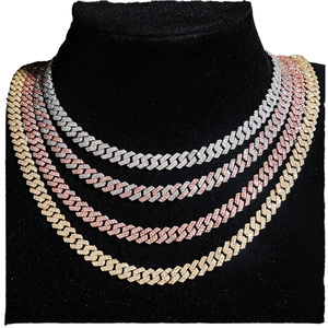 Collier cubain en moissanite de 6 mm, 6 à 9 pouces, demi-taille, taille complète, chaîne glacée hip-hop, argent sterling plaqué rhodium, bijoux - Product Image 1