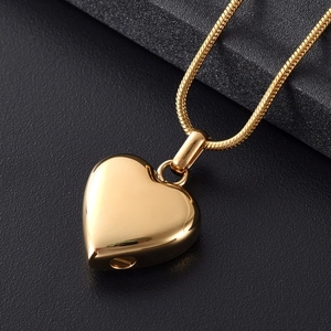 Collier urne cœur personnalisé en acier inoxydable doré, gravé « Papa », bijou commémoratif étanche pour cendres avec chaîne serpent - Product Image 2