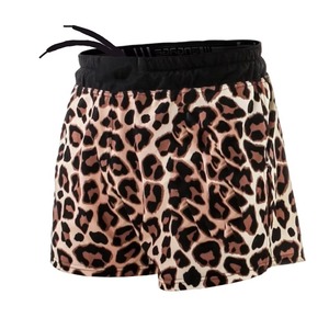 Shorts de MMA pour femmes à imprimé léopard, coupe régulière, polyester respirant, vêtements de sport - Product Image 5