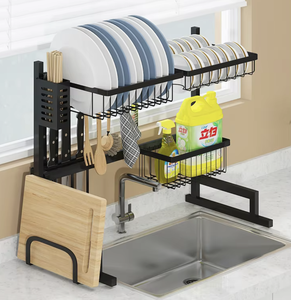 Estante Escurridor de Platos Expandible de 2 Niveles para Encima del Fregadero OEM/ODM, Organizador de Cocina Desmontable, Estante de Almacenamiento Resistente al Óxido - Product Image 4