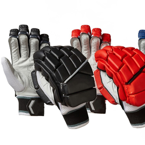 Custom Cricket Gloves Professional <b>Batting</b> Protection Gear with Premium Leather Palm Breathable <b>Fabric</b> Finger Padding - Product Image 5