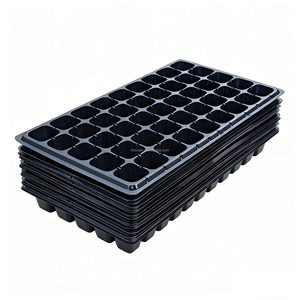 Baki Bibit Sel-Duplikat 200/288 Lubang, Bahan PE Hitam Tahan Lama, Baki Pembibitan 0.7 Galon, Langsung dari Pabrik, Skala Besar - Product Image 2