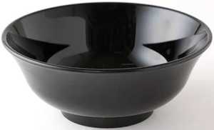 Tazón minimalista de resina negra, apto para lavavajillas, para servir comida en casa. - Product Image 2