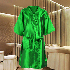 Robe de salon de coiffure de luxe pour femmes, robe de barbier, kimono de salon doux pour la peau avec poche - Product Image 6
