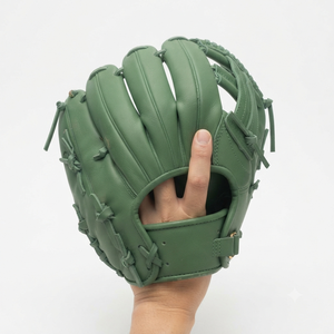 Leather <b>Baseball</b> <b>Glove</b> H-Web Right-Handed Full Finger Long Lasting Performance Outfield Adult Adjustable Wrist Strap - Product Image 6