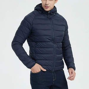 Blouson d'hiver matelassé en toile pour homme de haute qualité, imperméable, coupe-vent, col montant, personnalisable, conception OEM, chaud, pour l'extérieur - Product Image 1