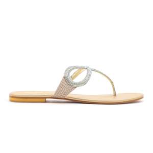 Sandales à talons dorées FN0573 Chappal élégant et fantaisie - Product Image 2