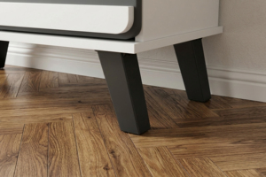 Essence Malaysia Modern 2-Door 4-Tier Knock-Down/DIY Shoe <b>Cabinet</b> SC229ZV White Dark <b>Grey</b> Chipboard MDF Living Room Entry - Product Image 4