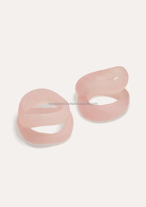 2025 nouveauté luxe résine porte-anneau de serviette couleur blanche anneaux de serviette pour les décorations de fête - Product Image 2