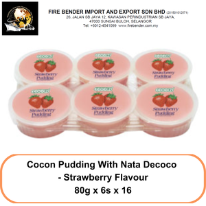 Pudding de coco Nata Decoco Jelly Pudding 80gX6sX12p saveur fraise Export & Vente au détail Durée de conservation 12 mois Réfrigéré Fabriqué en Malaisie Halal - Product Image 2