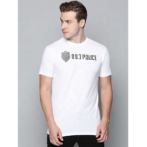 Camisetas de hombre de la mejor calidad 100% algodón puro tendencia sostenible cuello redondo contraste Trim manga corta Casual impreso camiseta - Product Image 3