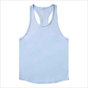 Gilet de fitness OEM à la mode, nouveau design, couleur unie, pour hommes, gilet de musculation personnalisé, 100% coton, 160 GSM, gilet à séchage rapide - Product Image 2