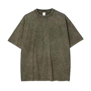 T-shirt Homme Oversize Vert Foncé en Coton à Manches Courtes Col Rond Décontracté en Maille Jersey Couleur Unie Imprimé Sérigraphié Vintage - Product Image 6