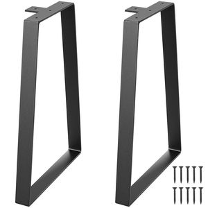 Set di gambe per tavolo in acciaio a trapezio stile rustico da 16 pollici per tavolini da caffè, scrivanie e comodini fai da te - Product Image 1
