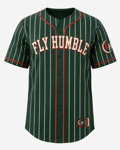 Camiseta de Béisbol Fly Humble para Hombre, Blanca con Rayas Finas, Manga Larga, Cuello en V, Cierre de Botones, Transpirable, Antibacteriana, 220g Poliéster - Product Image 2