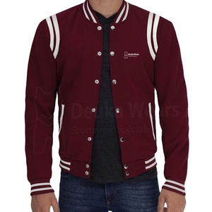 Veste de baseball à manches longues pour homme, design personnalisé OEM/ODM, coton respirant, broderie chenille, style streetwear. - Product Image 1