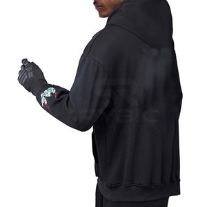 Sweat à capuche en tissu polaire à motif personnalisé, broderie pour homme, vêtements urbains confortables pour hommes, vente chaude en stock - Product Image 3