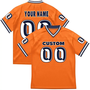 High Quality Breathable Anti Bacterial American Football Jersey V Neck Short Sleeve Custom Size American Football <b>Shirt</b> for <b>Men</b> - Product Image 1