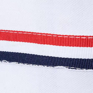<b>Men's</b> <b>White</b> <b>Short</b> <b>Sleeve</b> Polo <b>Shirt</b> With Contrast Trim Slim Fit Casual Knitted Design - Product Image 5