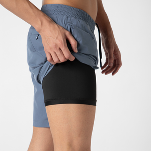Shorts décontractés pour hommes, en coton mélangé, confortables, pour l'été, style uni, pour les occasions décontractées. - Product Image 2