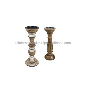 เชิงเทียนไม้งานฝีมือตกแต่งห้องน้ำบ้านไร่ของขวัญไม้ที่กำหนดเองใช้และสีไม้ธรรมชาติ - Product Image 4