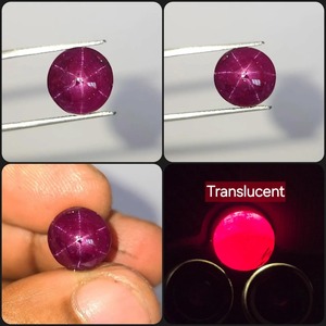 Rubis naturel Corindon Rose Rouge Taillé Brillant Rond 8x mm 4-5 Carats FF pour la Fabrication de Bijoux - Product Image 3