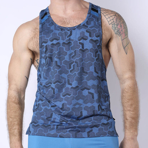 Último Diseño, Mejor Calidad, Camiseta sin Mangas para Hombre, 100% Poliéster Estampado, Venta al por Mayor, Tejido Transpirable, para Uso Casual y Deportivo - Product Image 2