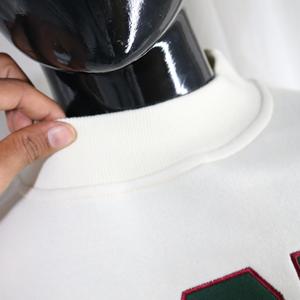 Sweat-shirt à col montant MICDS CREAM 100% coton VERT HUNTER Broderie appliquée col large Sweat-shirt URBAN PRODUCTIONS - Product Image 6