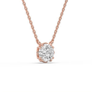 Colgante de Diamante de Color E, Corte Brillante Ovalado, Cultivado en Laboratorio, 1.00 Ct, Oro Sólido de 14K, Uso Diario, Certificado IGI, para Mujer - Product Image 5