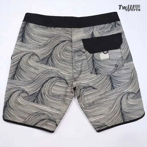 Shorts de bain élastiques pour hommes en toile camouflage, imperméables, respirants et à séchage rapide, pour le surf, la natation et le fitness, vente en gros OEM - Product Image 2