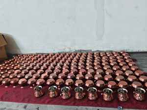 Copper Bull Cafetera de Cobre Sólido Martillado Turca Griega Árabe para Estufa, Cezve Ibrik Briki con Mango de Madera - Product Image 5