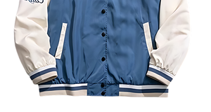 Blouson universitaire sur mesure pour homme, personnalisé OEM, en fibre de bambou et laine, style urbain, respirant, hiver, gaufré, fermeture à boutons-pression, en peau de mouton - Product Image 2